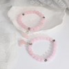 TUMBEELLUWA Rose Quartz Crystal Butterfly Bracelet for Women Spiritual Healing