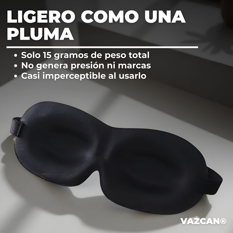 VAZCAN® Ergonomic 3D Sleep Mask with Memory Foam, 99% Light