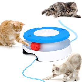 LASOCUHOO Cat Toy, Interactive Cat Toys for Indoor Cats, Automatic Cat String Toy for Cat Exercise, Fit for Most Cats (Blue)