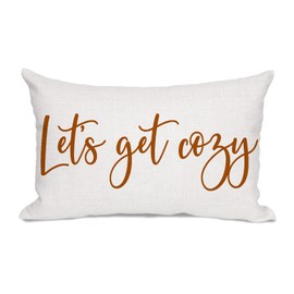 AOFANGGO Fall Pillow Cover 12x20 Let It Cozy Throw Pillow Case Cushion Cover Thanksgiving Autumn Decor for Sofa Bed Couch Outdoor Farmhouse Decoration Lumbar
