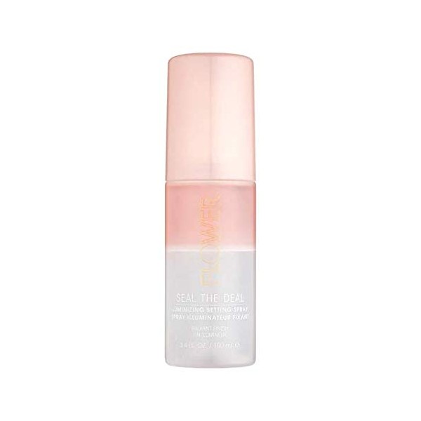 Flower Beauty Seal The Deal Setting Spray, Luminizing Finish to Set Long-Lasting Face Makeup, Cruelty-Free, 3.4fl oz