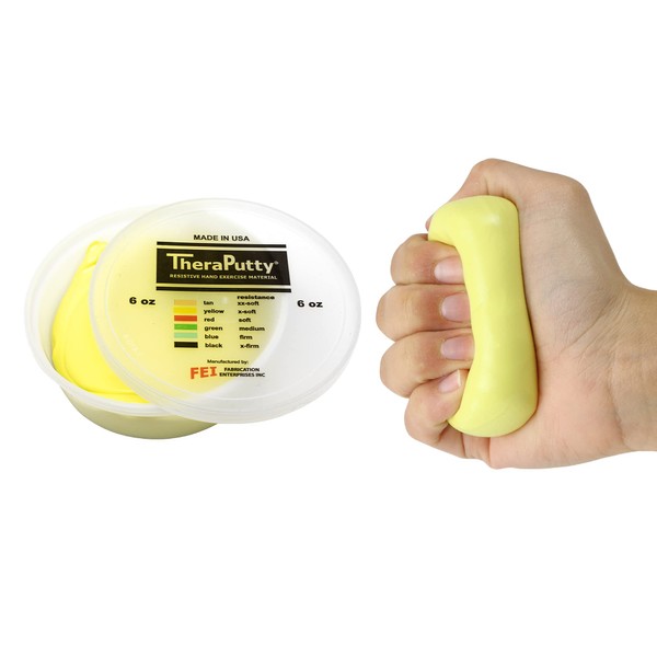 Theraputty CanDo Exercise Material - 6 oz - Yellow - X-Soft