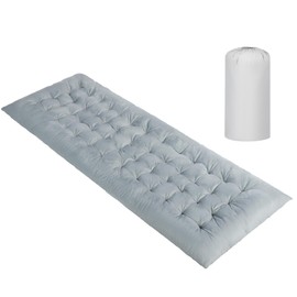 REDCAMP Folding Cot Pads for Sleeping Extra Thick & Large, Soft Comfortable Velvet & Corduroy Cotton Camping Cot Mattress Pad for Backpacking Hiking, 85"x29.5", Grey