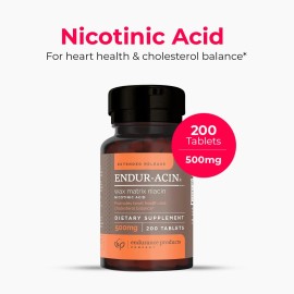 Endurance Products ENDUR-ACIN, Extended Release Niacin for Optimal Absorption & Low-Flush Vitami...
