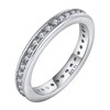 YL Eternity Ring 925 Sterling Silver 5A Cubic Zirconia Engagement