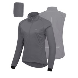 33,000ft Women's Zip Up Lightweight Athletic Workout Yoga Cycling Track Running Jacket Waterproof Windproof Reflective