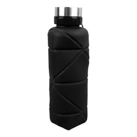 Botella de Agua Plegable de Silicona de 700ml, Botella de Agua Portátil de Boca Ancha a Prueba de Fugas para Niños con Mosquetón, Deportes de Viaje (700ML)