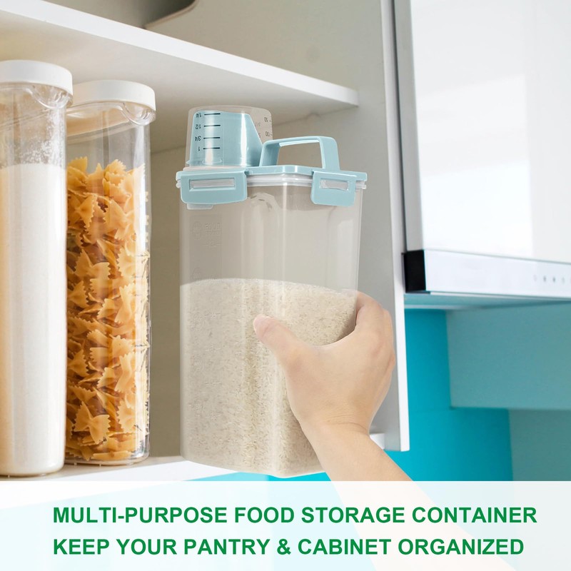 TBMax Rice Storage Container 3-5 Lbs Flour Container Cereal Dispenser