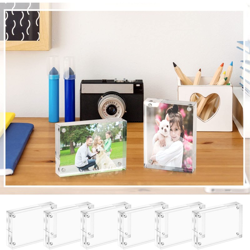 Xuhal Acrylic Business Card Frame 2.5 x 3.5 inch Clear