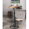 Topower Industrial Bar Table 38.58-48.43" Adjustable Pub Table Kitchen Dining