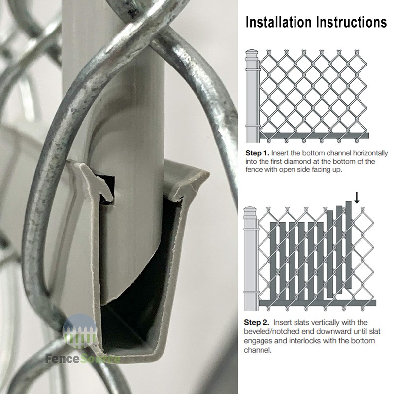 Fence Source Double-Double Bottom Locking Privacy Fence Slat (9 Colors)
