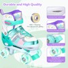 Luyata Roller Skates for Girls Boys Adjustable, 4 Size Ages