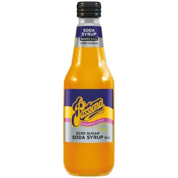 Schweppes Passiona Zero Sugar Passionfruit Soda Syrup Cordial for Soda Water 300ml