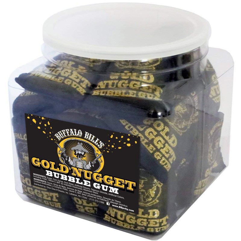 Buffalo Bills Gold Nugget Bubble Gum 20-Ct Tubs (20 black