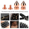 100 Sets Spiked Cone Spike Stud Rose Gold High Hardness