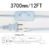 HBFBZM white12FT1pcs 10Feet 12Feet Lamp Cord with Switch On Off,
