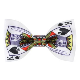 CHEIVEMENG Men's Poker Bow Tie Satin Silk Pre-tied Solid Bow Ties for Men with Gift Box