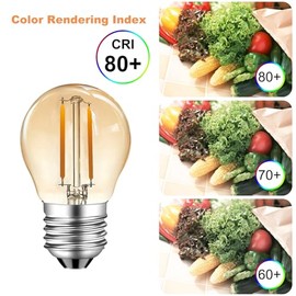 MZYOYO MZYOYO E27 Vintage Filament Glhbirne,2W E27 LED Lampe,2W G45 2700K Warmwei? Birne,ersetzt 10W Glhfadenlampe,Leuchtmittel Retro Beleuchtung,Nicht Dimmbar,Amber,6 Stck