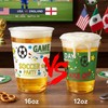 Soccer Party Cups 16 oz, 50 Pack Disposable Plastic Drinking