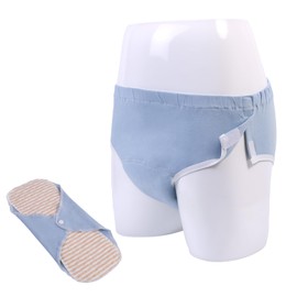 Reusable Adult Diapers,Washable Incontinence Underwear for Women – Reusable Leak Proof Cotton Briefs with Removable Pads, Waterproof Overnight Protection, Easy Open Side Tear Away Closure