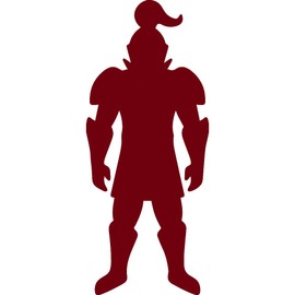 ANGDEST Knight Silhouette (Burgundy) (Set of 2) Premium Waterproof Vinyl Decal Stickers for Laptop Phone Accessory Helmet Car Window Bumper Mug Tuber Cup Door Wall Decoration