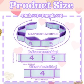 Invalidism Gymnastics Equipment for Women Girls,2 Pcs Ballet Stretch Bands, Exercise Trainer Bands Yoga Stretch Strap,Flexibility Stretching Equipment for Ballet Dance Splits Gymnastics Exercise