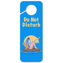 GRAPHICS & MORE Reverse Mermaid with Tuna Head Plastic Door Knob Hanger Sign