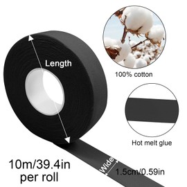 4 Rolls Black Finger Tape Strong, Waterproof Climbing Tape, Skin-Friendly Sports Tape for Handball, Volleyball, Elastic Kinesiology Tape for Goalkeeper Training, Physio Tape for Strength Sports (40