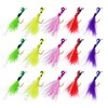 CWSDXM 15PCS Ice Fishing Jigs Glow-in-The-Dark Ice Fishing Set with