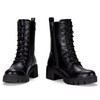 Vepose Women's 9650A Mid Calf Combat Boots Lace Chunky Platform