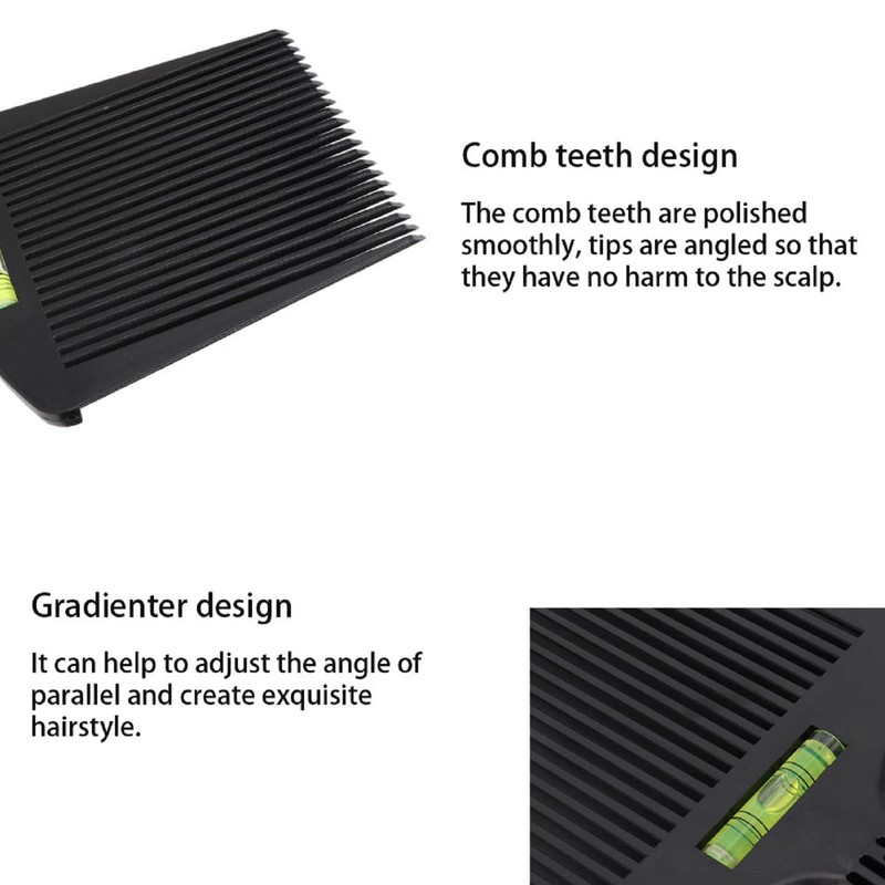 Flat Top Guide Comb for Men, Haircut Level Comb, Dual-Ended