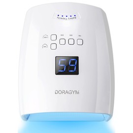 Rechargeable UV LED Nail Lamp, 66W Cordless UV Light for Gel Nails, Professional Gel Nail Light, Nail Dryer Nail Art Manicure Tools for Home and Salon(White)