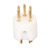 5 Pin Turntable Plug Connector Red Copper Gold Plating Nickel