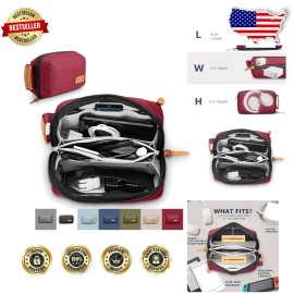 Stylish Tech Bag with SD Card Holders and Leather Details for Organized Travel