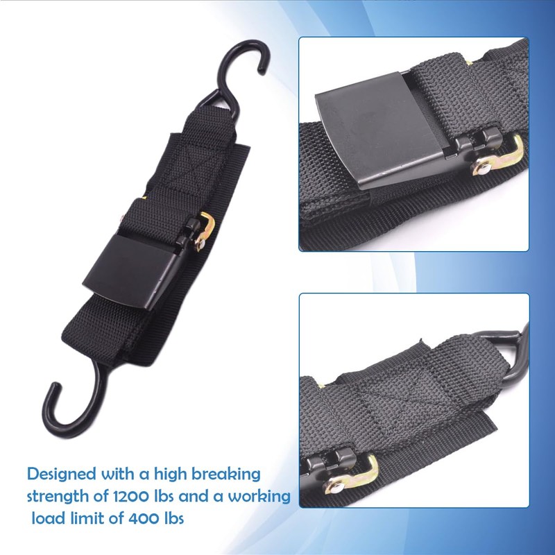 Boat Trailer Tie Downs Strap, Marine Transom Adjustable Quick Release