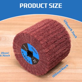 MOGRQAP Sanding Roller Brush Grit 120 Sanding Sleeves Sanding Roll Brush Sanding Rollers for Satin Machine Brush Machine Wood Metal Surface Polishing