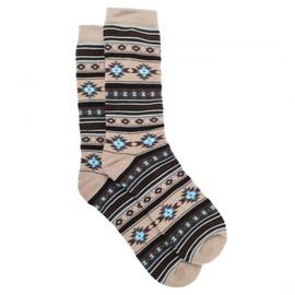 ASR Outdoor Brown Southwest Navajo Mens Socks Hiking Gear Camping Accessories, 1 Pair