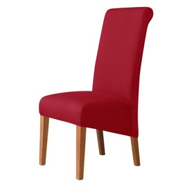iEventStar Oversized Extra Large Size Chair Cover High Back Chair Covers Chair Protectors Seat Slipcovers for for All Seasons (Red High Back, 4)