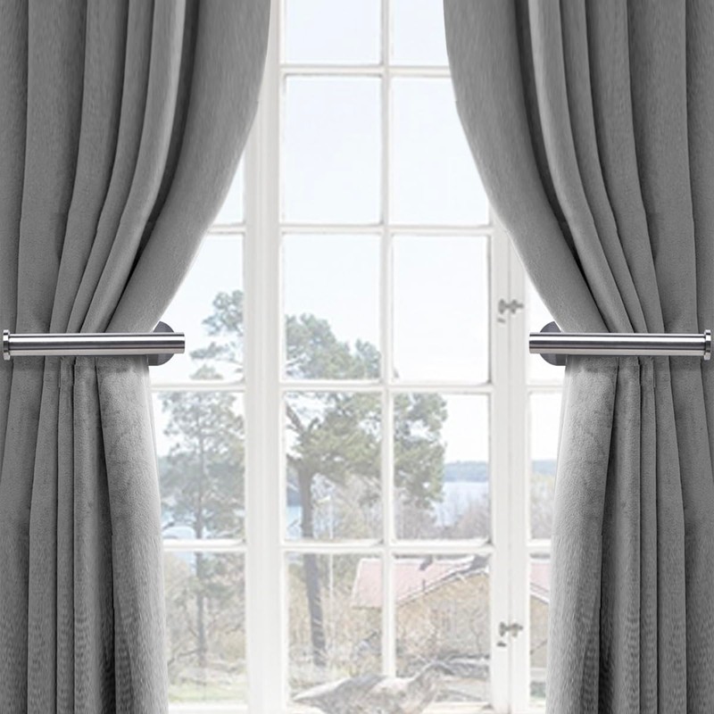 Metal Curtain Holdbacks - Self-Adhesive Curtain Pull Backs, Curtain Hooks