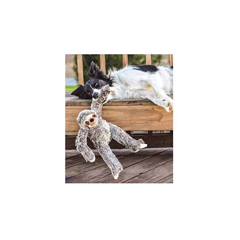 Fluff and Tuff Tico Sloth Plush Dog Toy, Large, 15-Inches