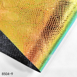 30cmx135cm Roll Holographic Lizard Pattern Faux Leather Leatherette Fabric Synthetic Leather for  Making Bag Shoes CraftsColor: XHT-8504-9