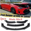 ZTT Matte black Front Bumper Lip Spoiler Splitter Body Kit