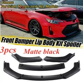 ZTT Matte black Front Bumper Lip Spoiler Splitter Body Kit For Scion TC 2011-2016