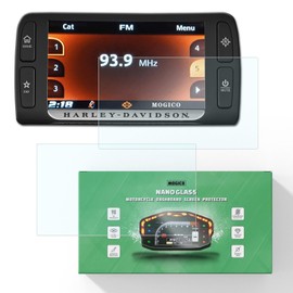 Mogico Nano Glass Screen Protector for Harley Davidson Boom! Box 6.5" GT (2014-2018) - 2 Pack Ultra Clear 9H Anti-Scratch, Fits Road Glide & Street Glide Dashboard Touch Display Cover