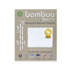 Bubba Blue Bamboo Mattress Large Cot Protector, White