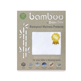 Bubba Blue Bamboo Mattress Large Cot Protector, White