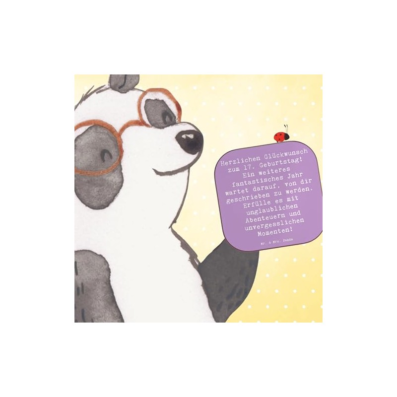 Mr. & Mrs. Panda Bierdeckel Spruch 17. Geburtstag Abenteuer -