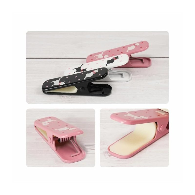 HYOTANDO Kimono Clip (Large) Cat Pattern, 3 Colors, Set of