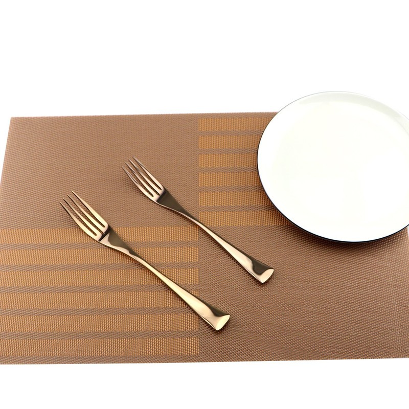 Uniturcky Silversmiths 20 Piece Beacon Flatware Set, Copper Mirror/Rose Gold,
