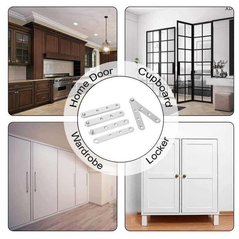 MroMax 1Pcs 59mm Length Stainless Steel 360 Degree Rotable Door